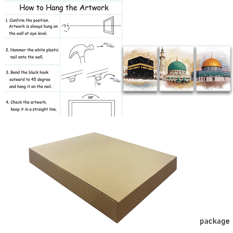 Religious Architecture Triptych- HMT24RR