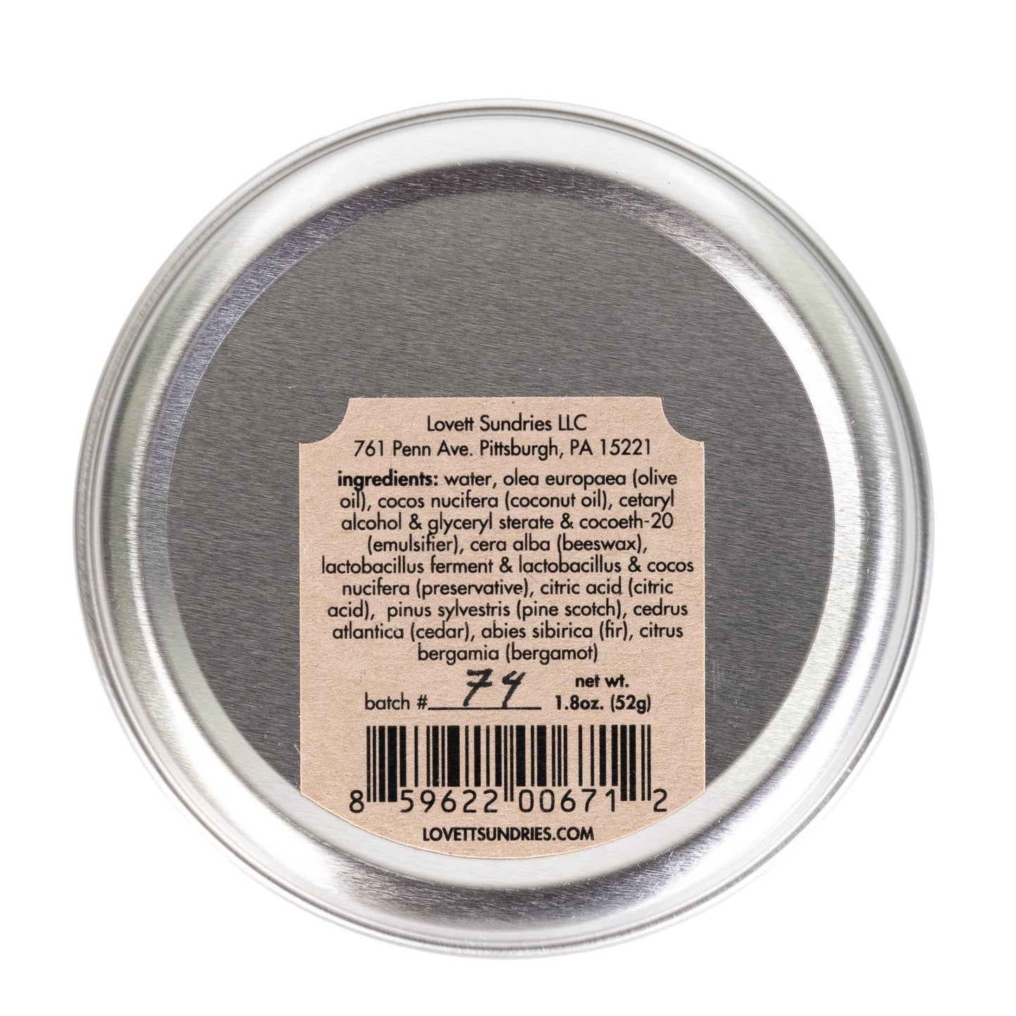 Lovett Sundries - Hand and Body Cream - Travel Size: Peppermint Rosemary