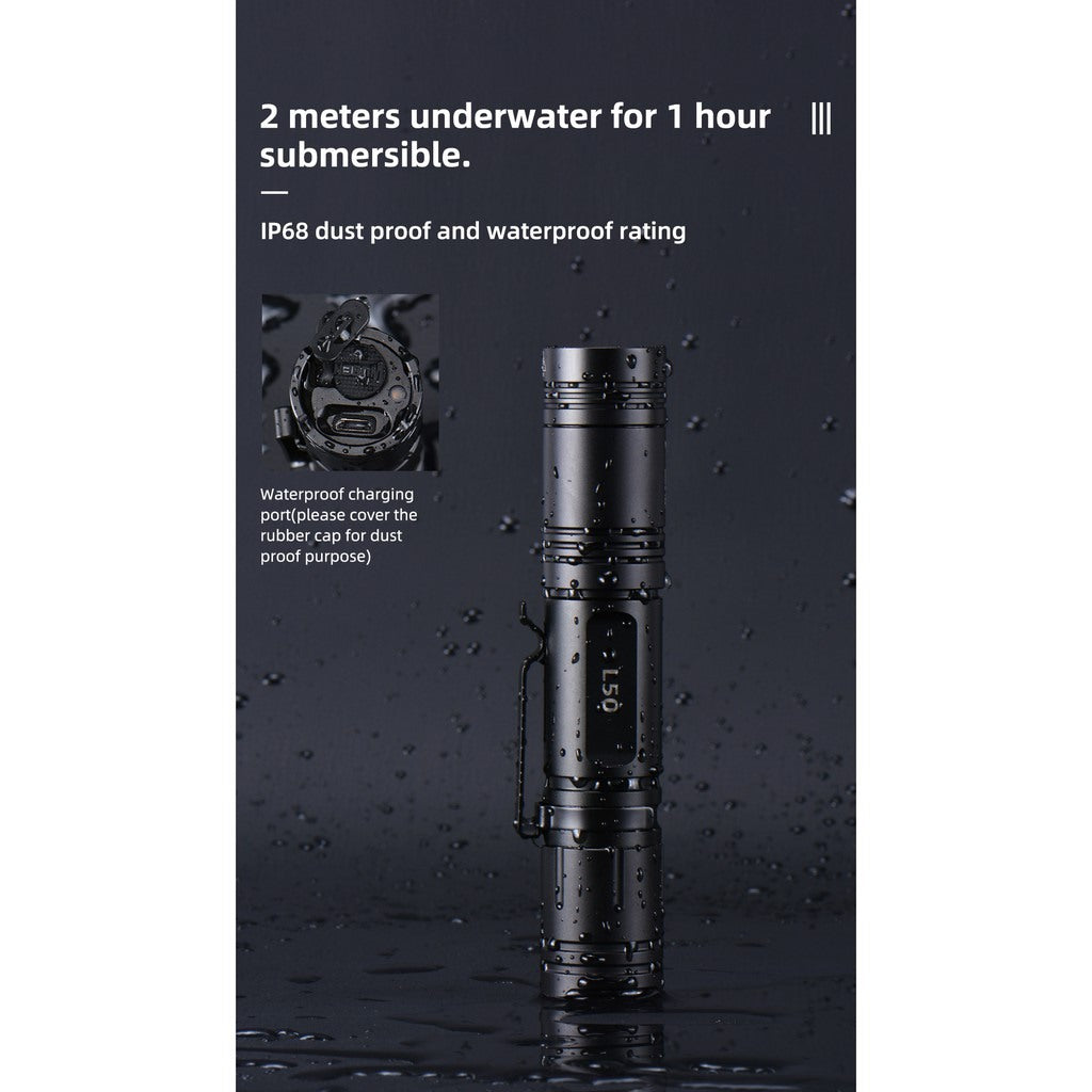 WUBEN L50 1200 Lumens Portable Rechargeable Waterproof EDC LED Flashlight