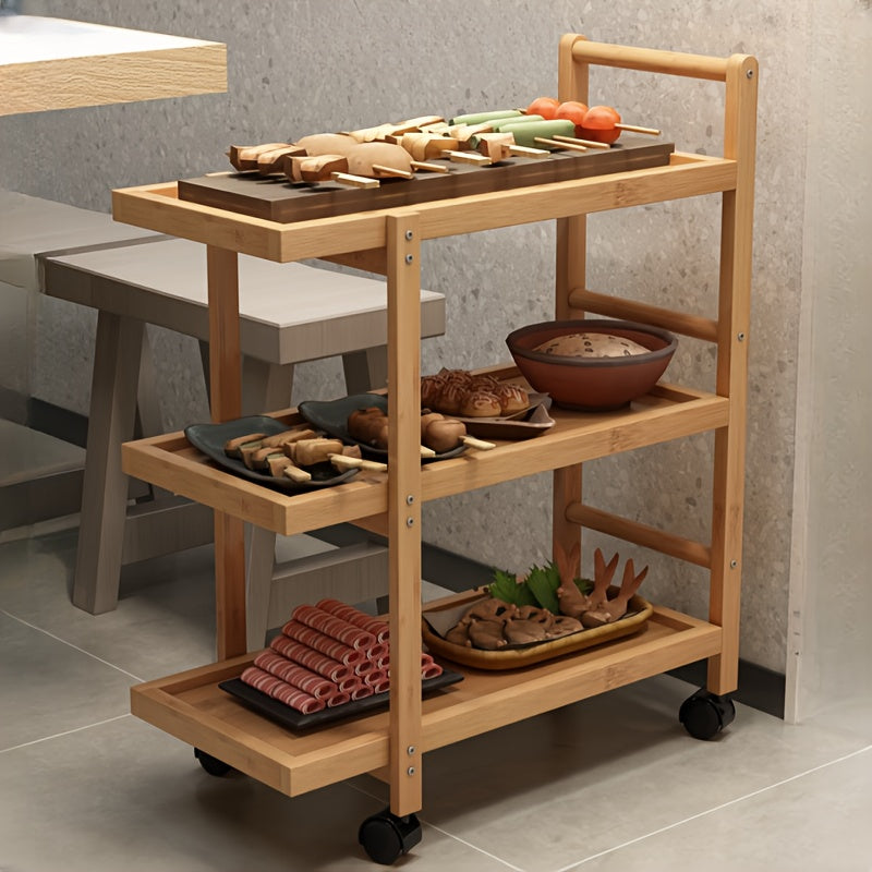 Bamboo Kitchen Storage Cart - M3NK