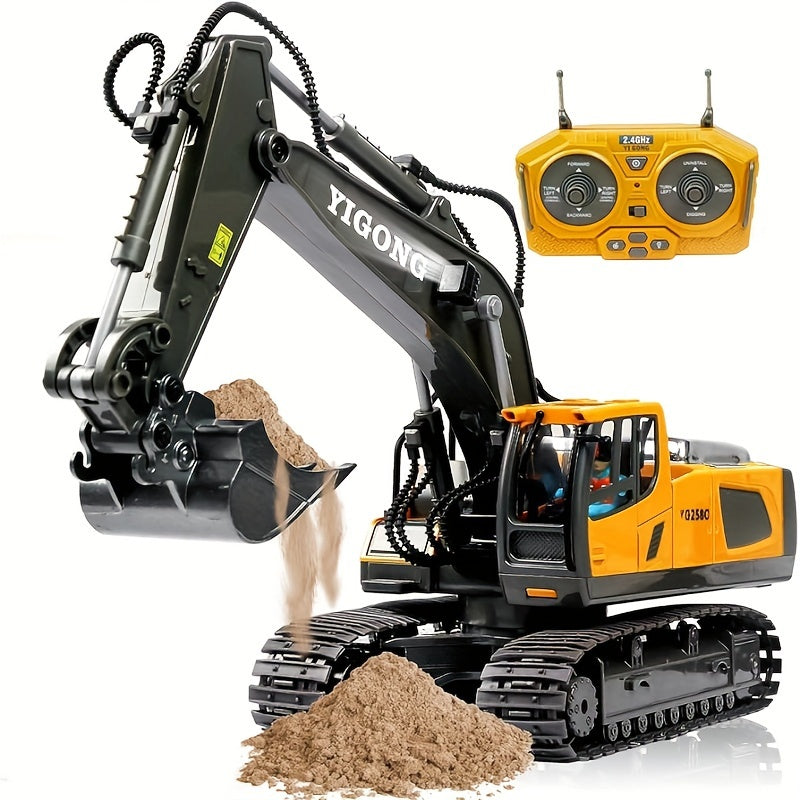 Youngsters' 11-Channel Yellow Remote Control Excavator Toy TJR9R5E