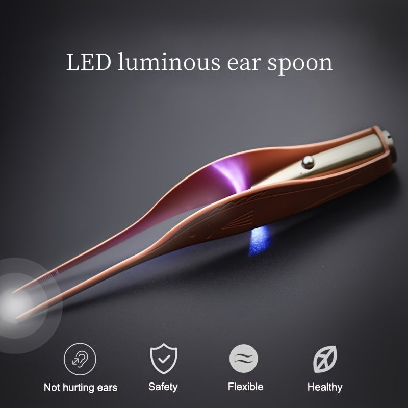 LED Light Ear Cleaning Spoon, Flexible Wax Remover TJR2S9L