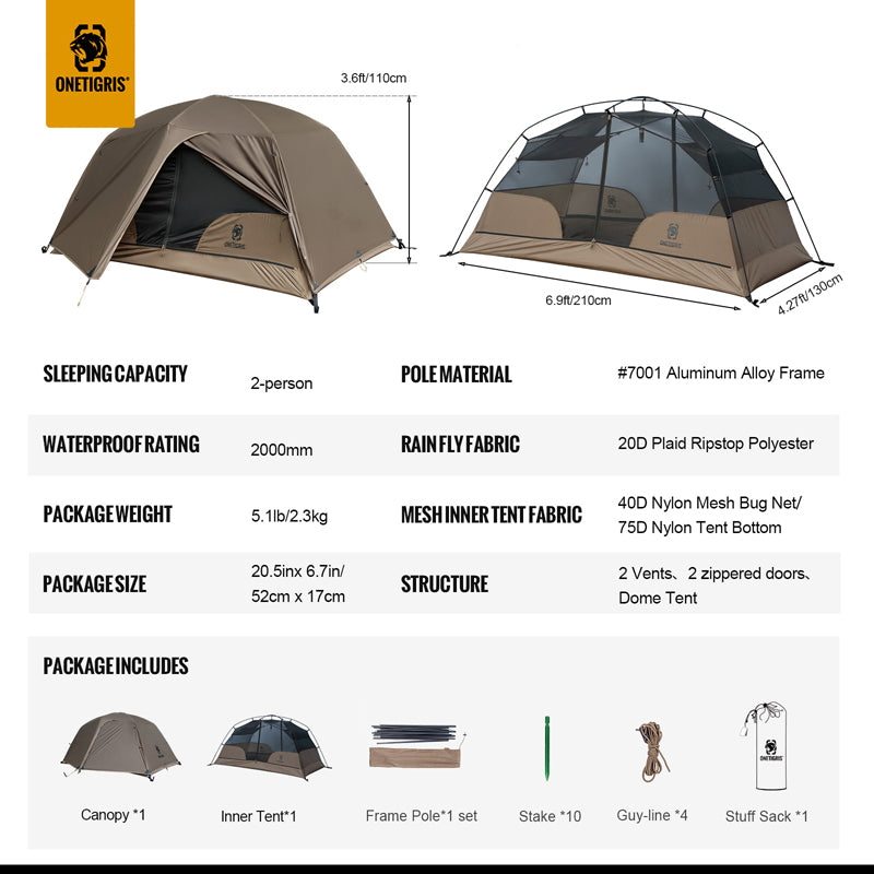 COSMITTO Backpacking Tent