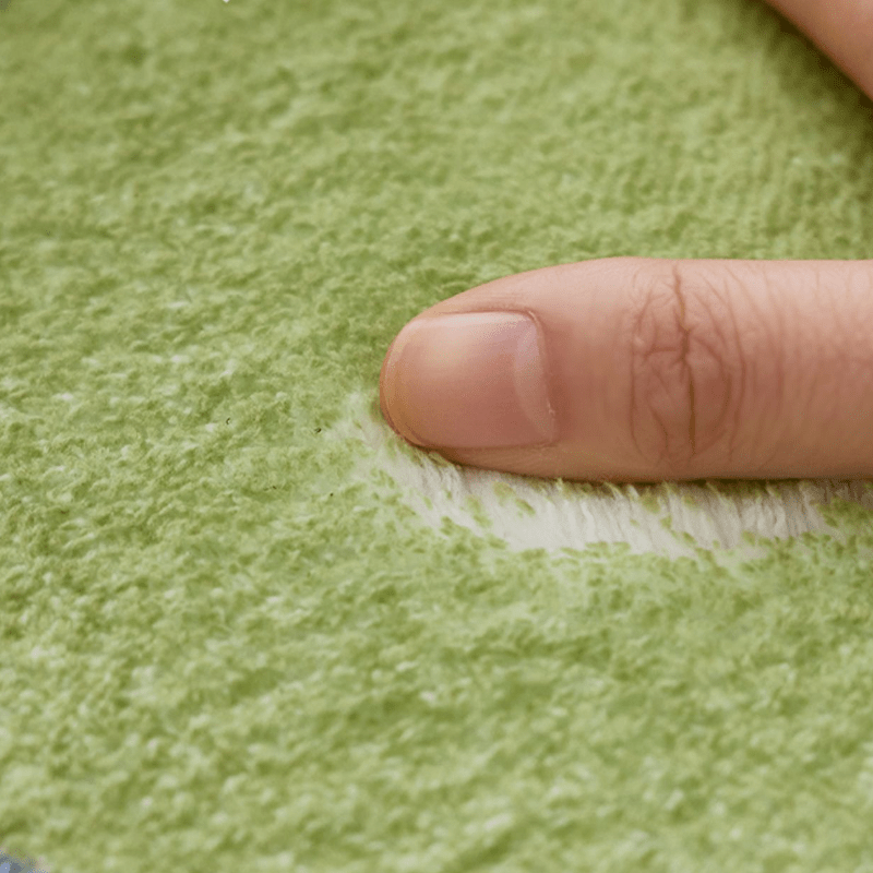Soft Plush Green Monstera Leaf Area Mat - W3DB