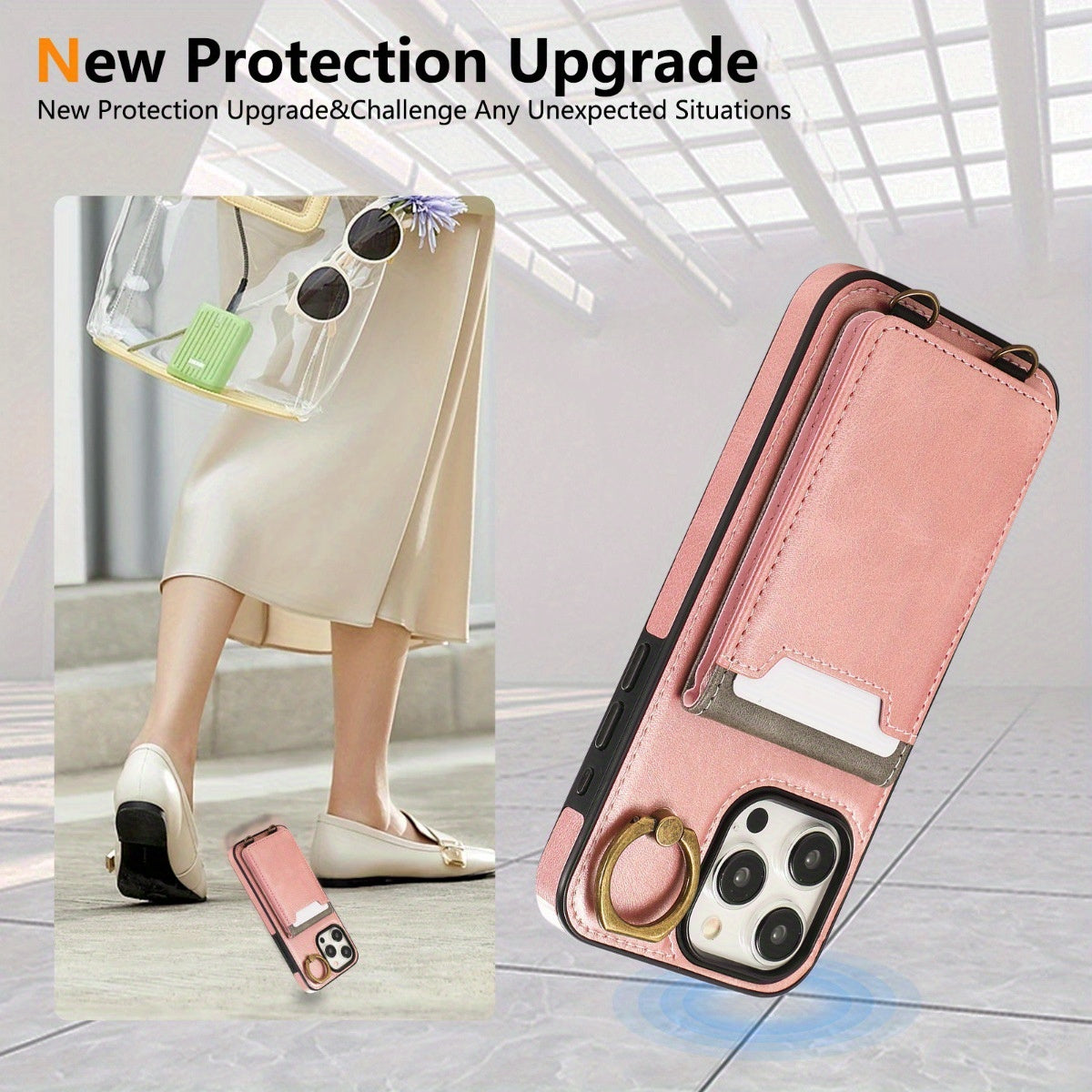 Stylish Card Slot Phone Case for iPhone ProMax-RN2W