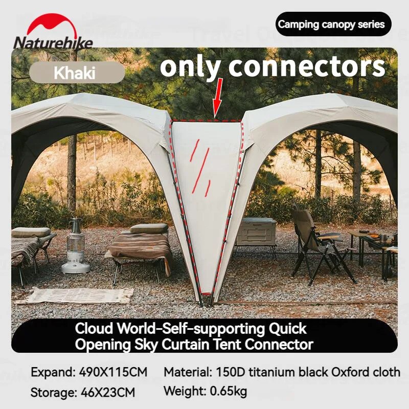 Naturehike CLOUD WORLD Series Modular Outdoor Camping Automatic Tent Canopy Multi-Functional Module Splicing Unlimited Connection Self Standing Fast