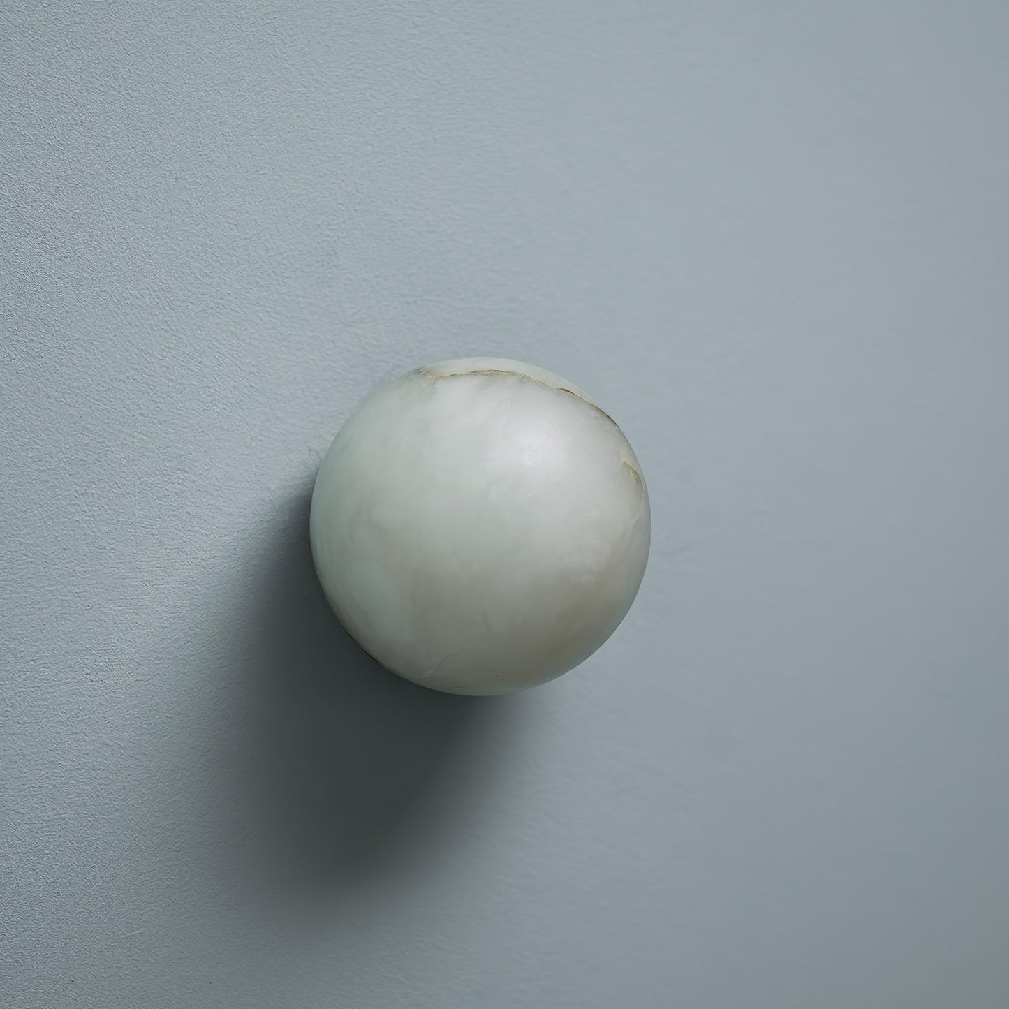 Mini Orb Alabaster Wall Light With Sculpted Stone Shade