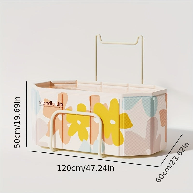 Extra Large Foldable Bathtub with Towel Holder for Couples TJR7M3X