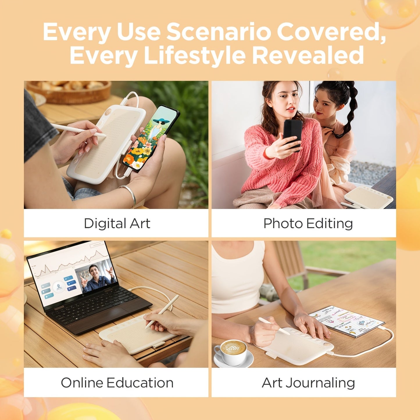 UGEE Q6 USB Drawing Tablet, Battery-Free Stylus, 8192 Levels TJR6X9P