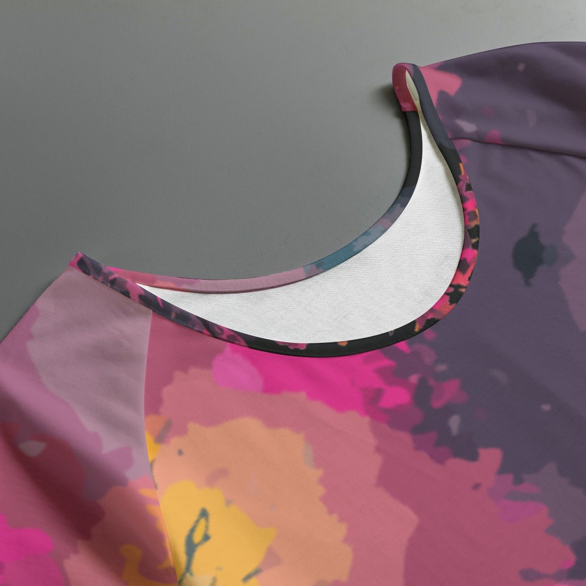 Chaos & Cosmic Bloom Raglan for Alt Synth-Pop Dressers — Boundless Bleeds AOP Jersey, Psychedelic Sunflower Obsidian Neon