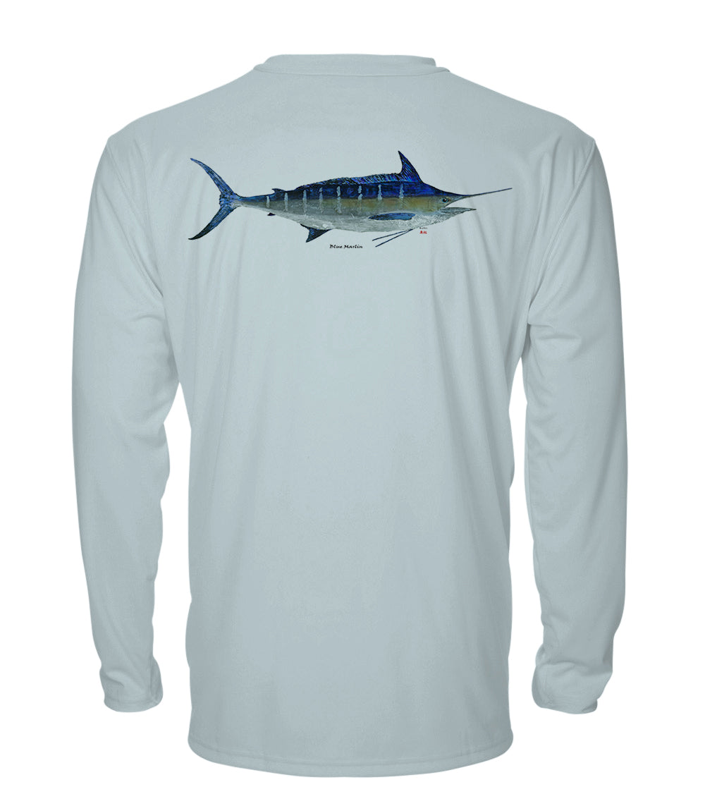 Blue Marlin - chillBRO® by Denali Mens Long Sleeve Sun Protective Shirt
