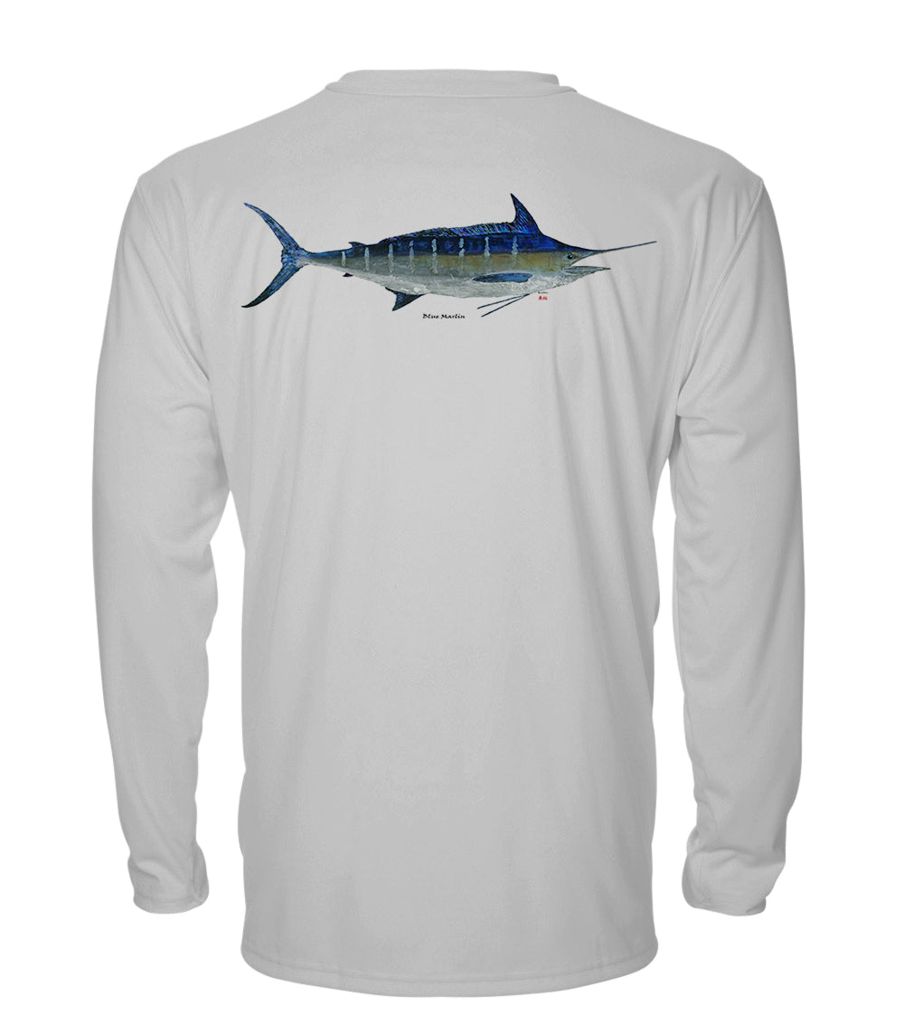 Blue Marlin - chillBRO® by Denali Mens Long Sleeve Sun Protective Shirt