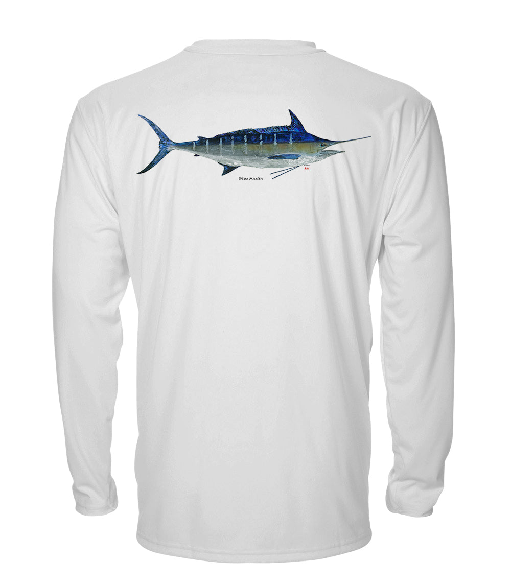 Blue Marlin - chillBRO® by Denali Mens Long Sleeve Sun Protective Shirt