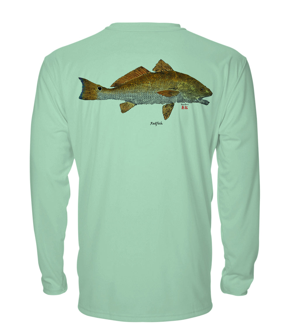 Small Redfish - chillBRO® by Denali Mens Long Sleeve Sun Protective Shirt