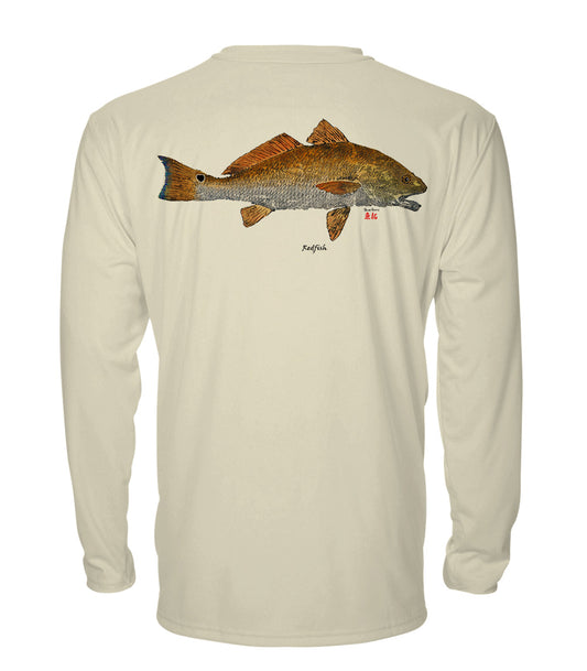 Small Redfish - chillBRO® by Denali Mens Long Sleeve Sun Protective Shirt