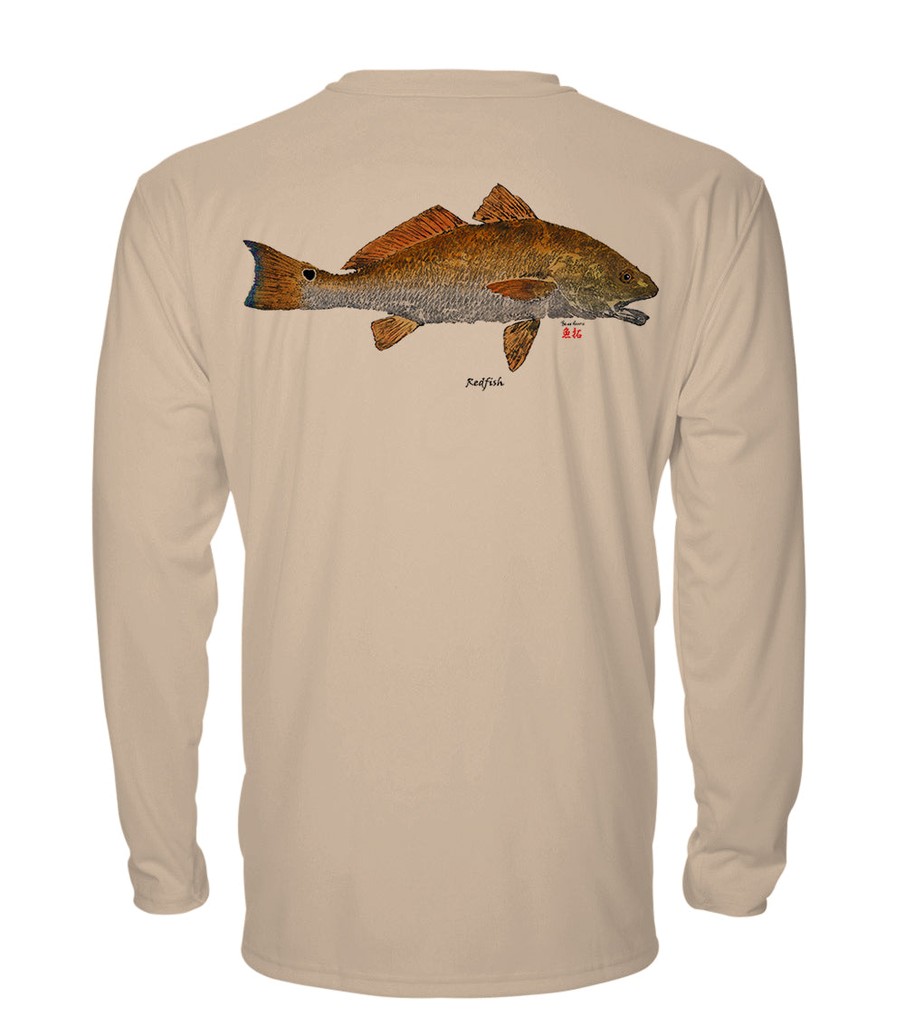 Small Redfish - chillBRO® by Denali Mens Long Sleeve Sun Protective Shirt