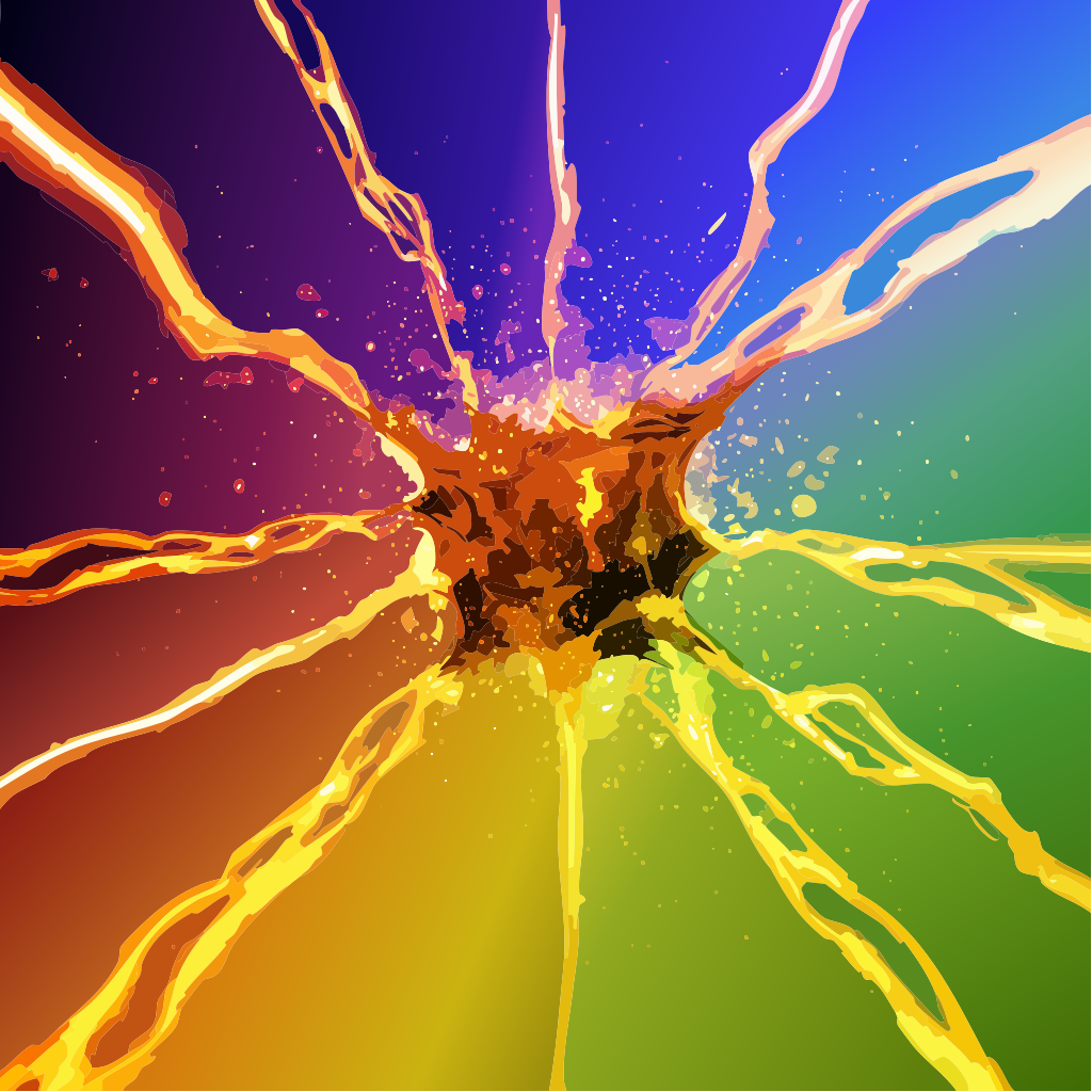 Chromatic Lava Circuit Eruption SVG – All-Over Print Sublimation Digital Download | Psychedelic Neon Explosion Vector Art
