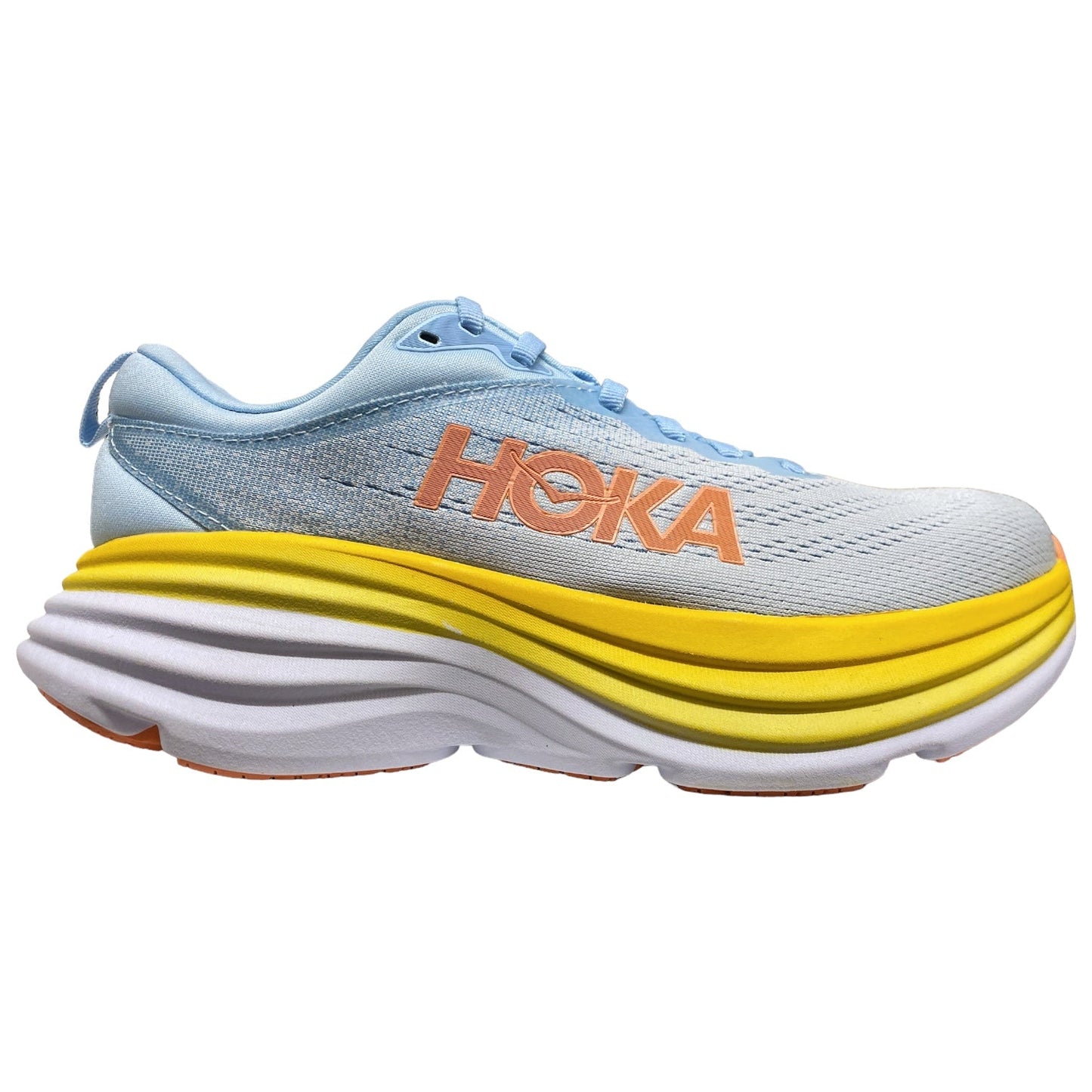 Hoka One One Women's Bondi 8 Comfort Lace Up Running Athletic Sneaker