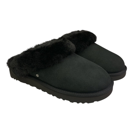 UGG Women's Indoor/Outdoor Sheepskin-Collared Suede Classic Slipper II