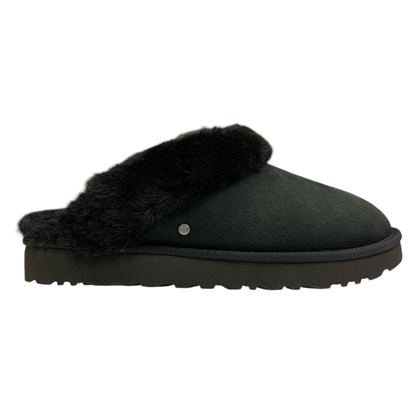 UGG Women's Indoor/Outdoor Sheepskin-Collared Suede Classic Slipper II