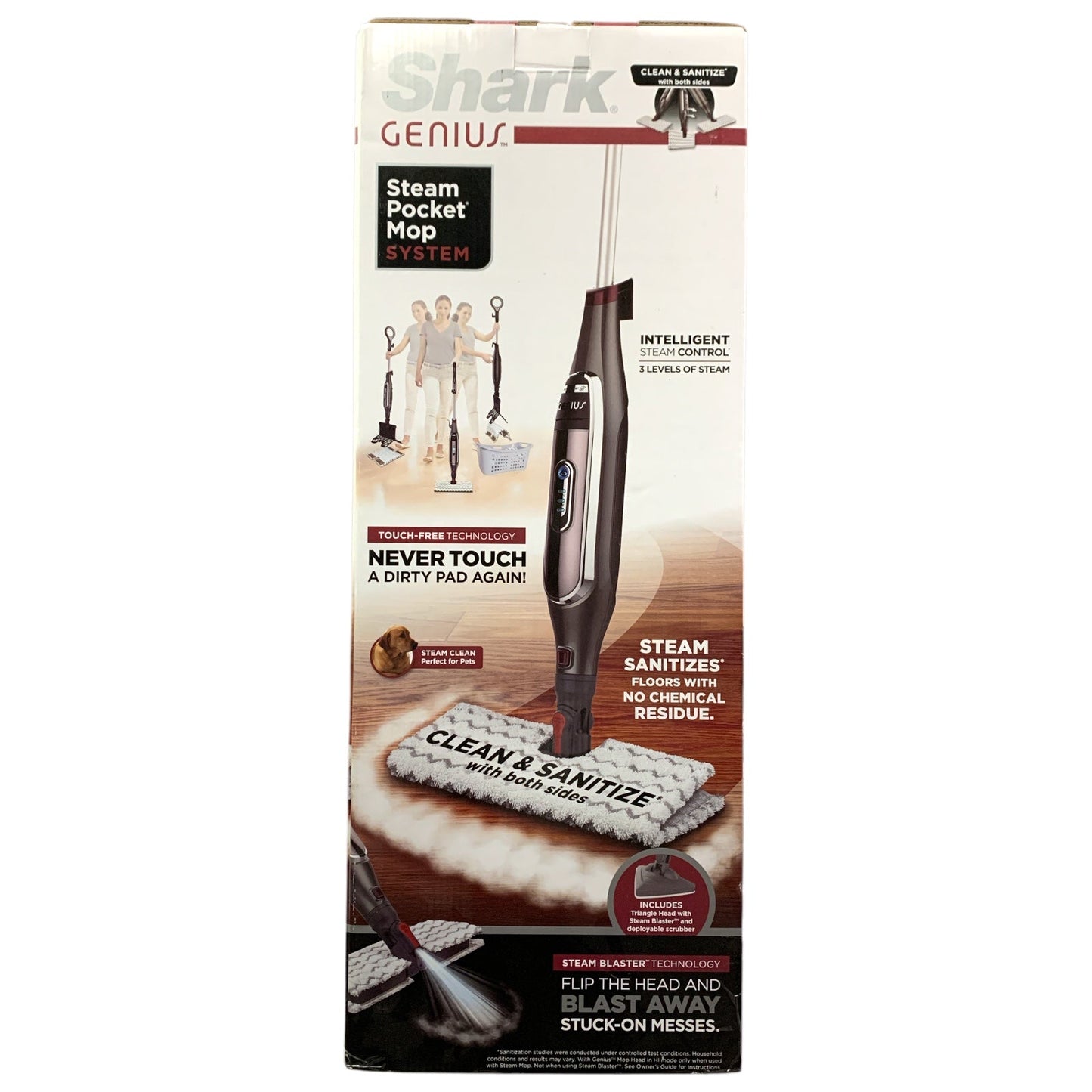 Shark Genius Steam Pocket Mop System, With Steam Blaster & Touch-Free Technology