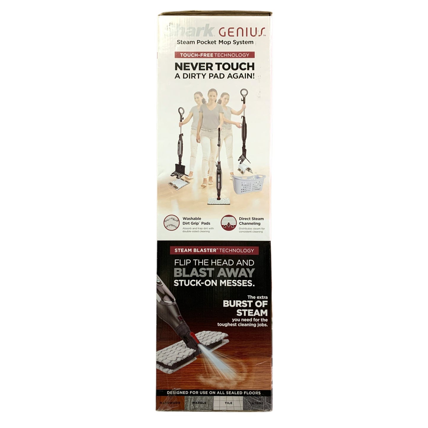 Shark Genius Steam Pocket Mop System, With Steam Blaster & Touch-Free Technology
