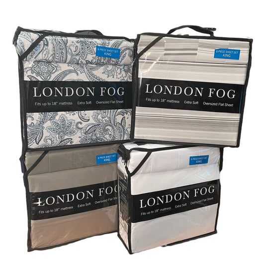 London Fog Luxurious Soft Wrinkle Resistant Sheet 6 Piece Set