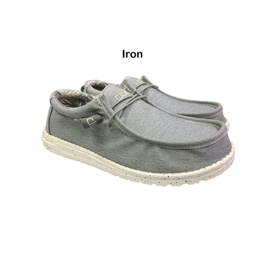 Hey Dude Men's Wally Stretch, Canvas Lightweight Moc-Toe Slip-Ons