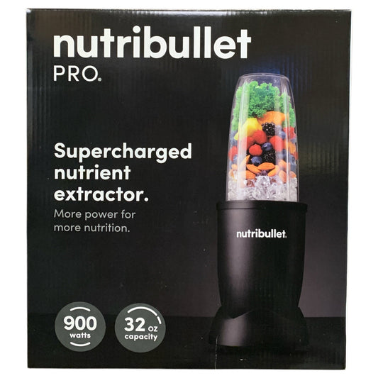 Nutribullet Pro 900-Watt Personal Blender System, 8pc Matte Black
