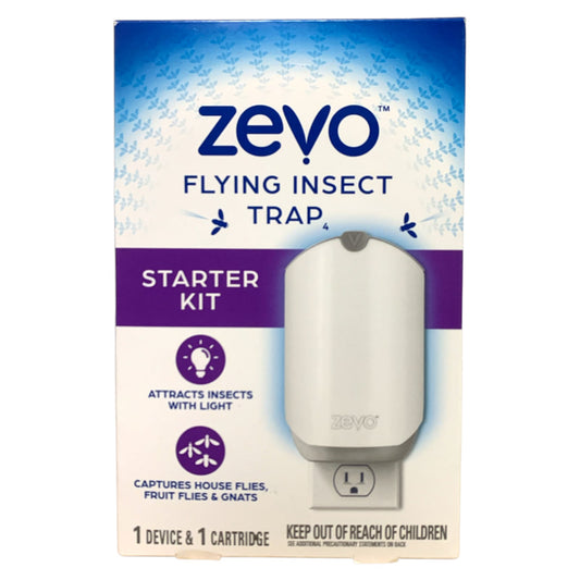 Zevo Plug-In Blue & UV LED Light Flying Insect Trap, 1 Device & 1 Cartridge
