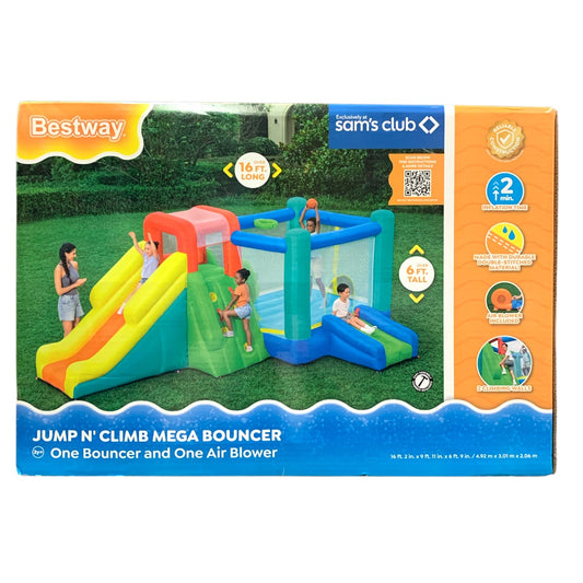 Bestway Jump N' Climb Kids Quick-Inflate Mega Bouncer Play Park