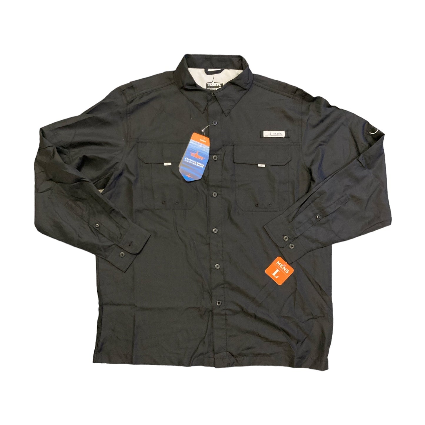 Habit Men's UPF 40+ Crayfish Creek Long Sleeve 40+ River Long Sleeve Shirt