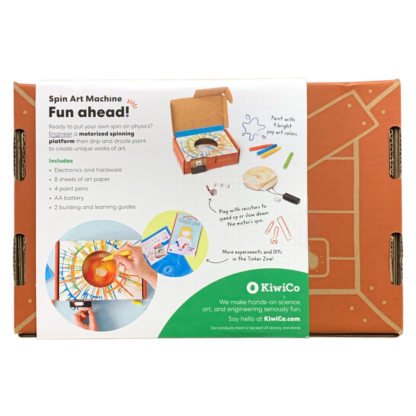 KiwiCo Build-it-Yourself Motorized Spin Art Machine, For Ages 9 and Up