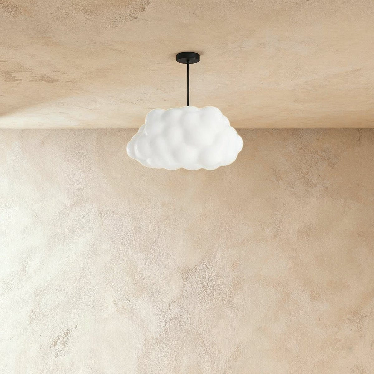 Modern Cloud Pendant Light With Soft Fiber Cotton Shade