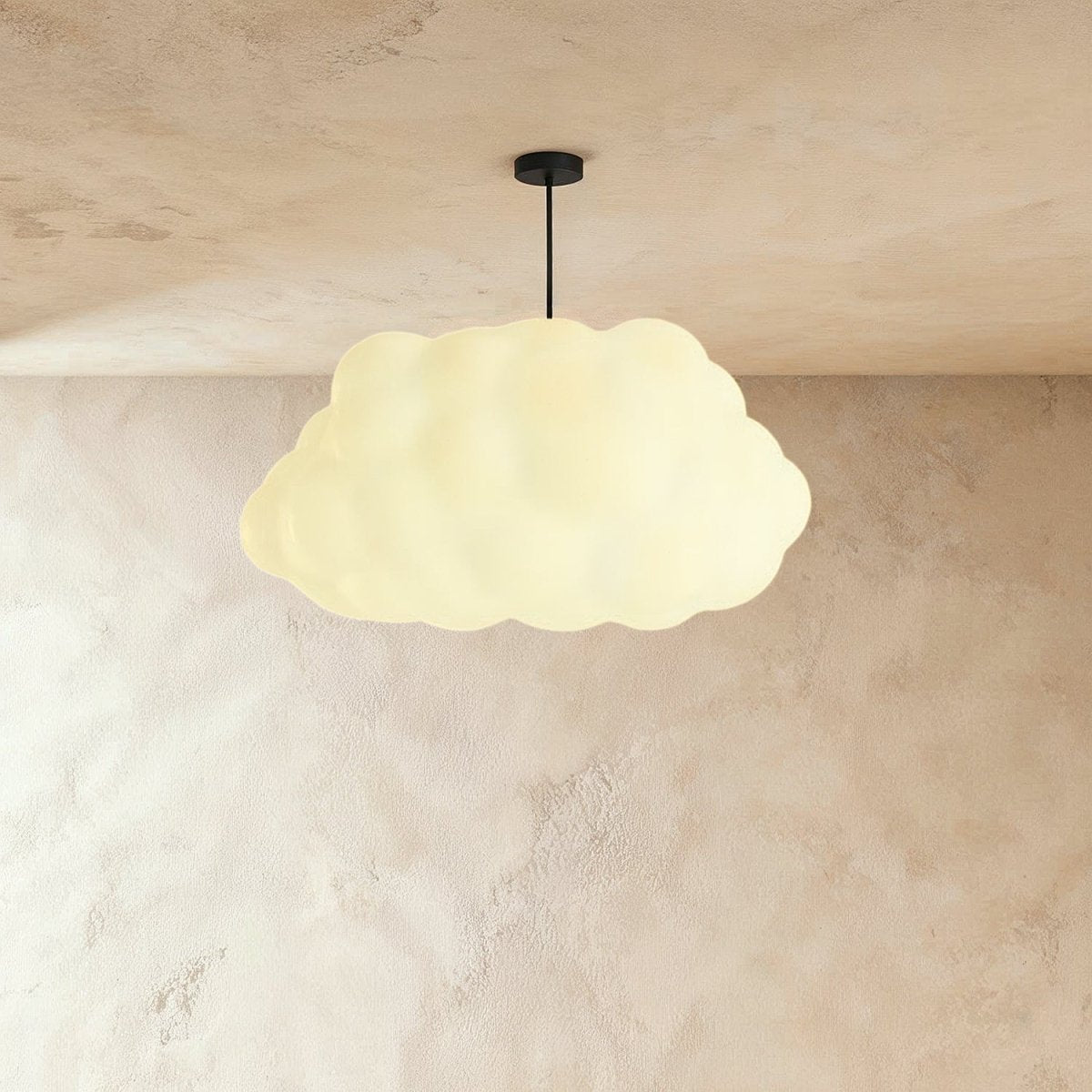 Modern Cloud Pendant Light With Soft Fiber Cotton Shade