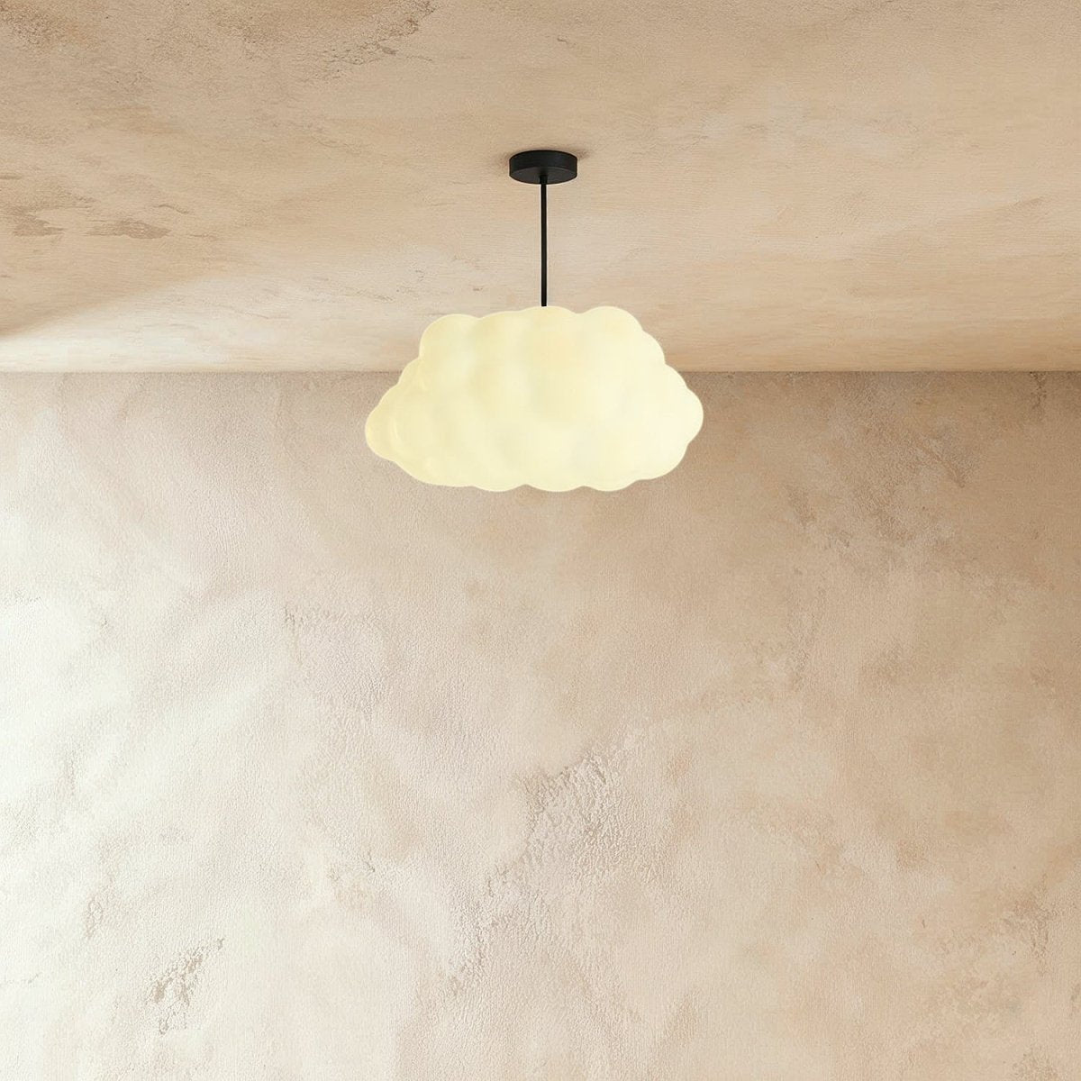 Modern Cloud Pendant Light With Soft Fiber Cotton Shade