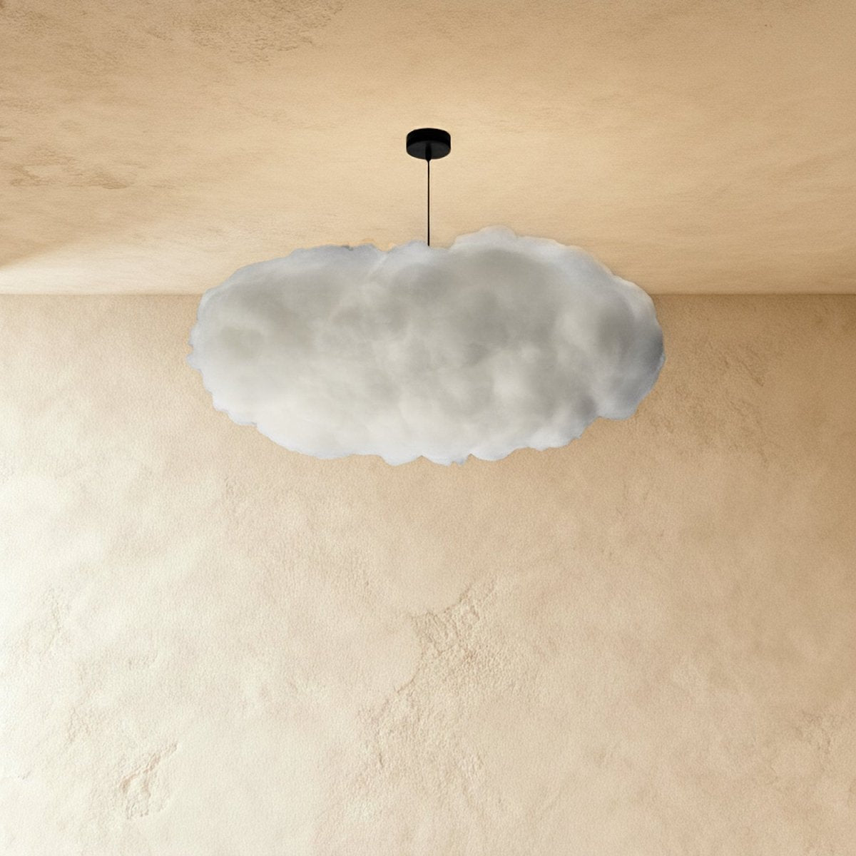 Modern Cloud Pendant Light With Soft Fiber Cotton Shade