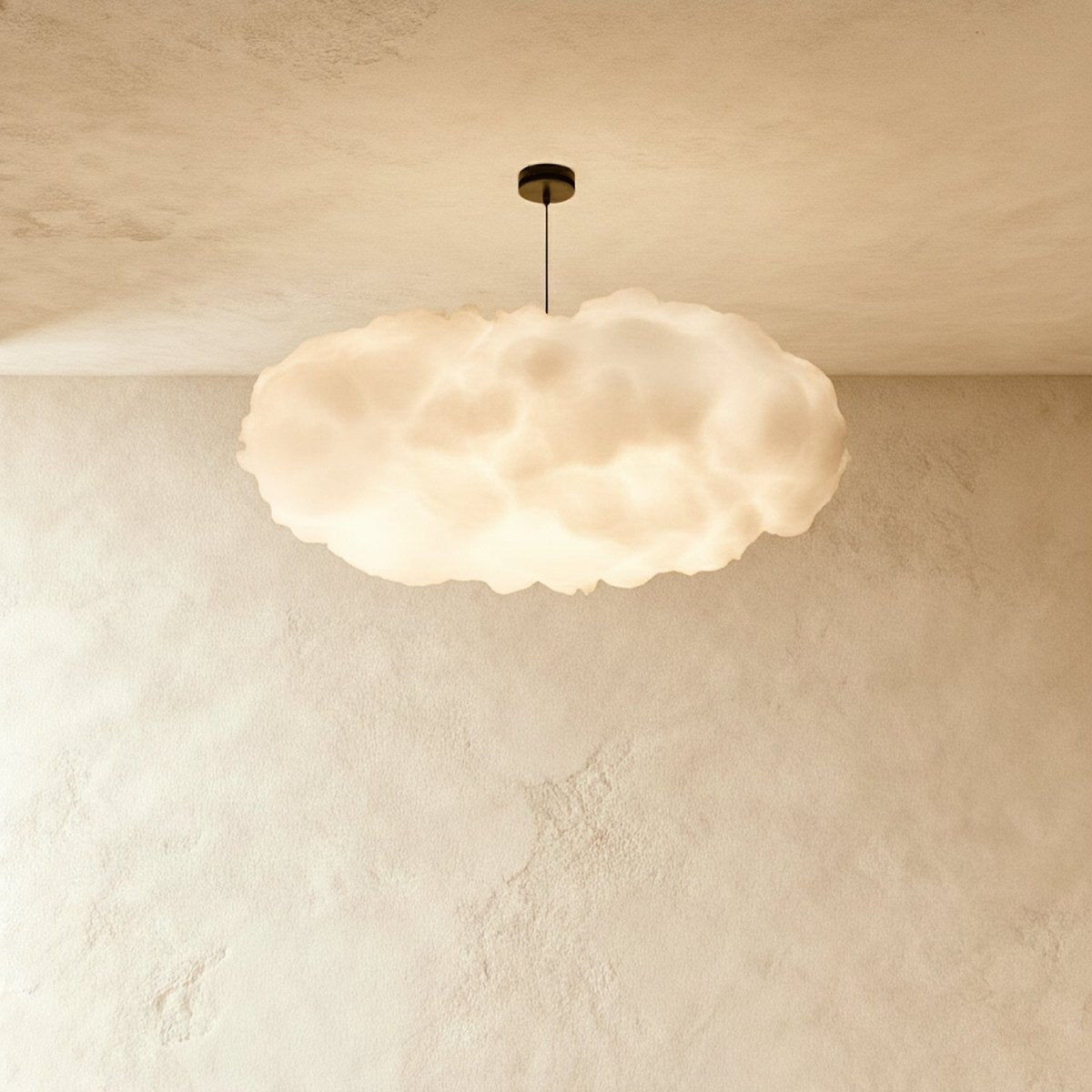 Modern Cloud Pendant Light With Soft Fiber Cotton Shade