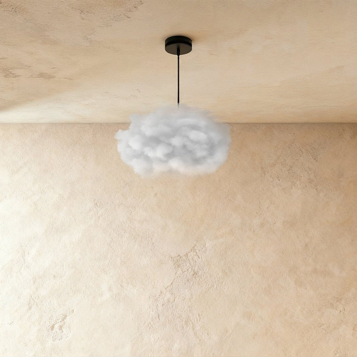 Modern Cloud Pendant Light With Soft Fiber Cotton Shade
