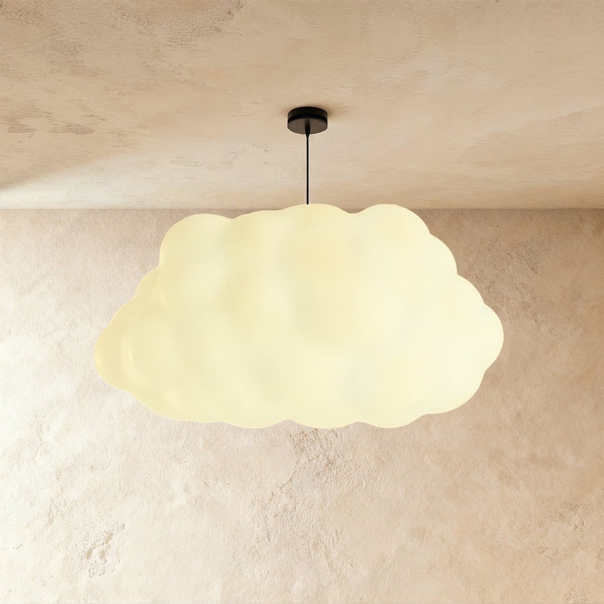 Modern Cloud Pendant Light With Soft Fiber Cotton Shade