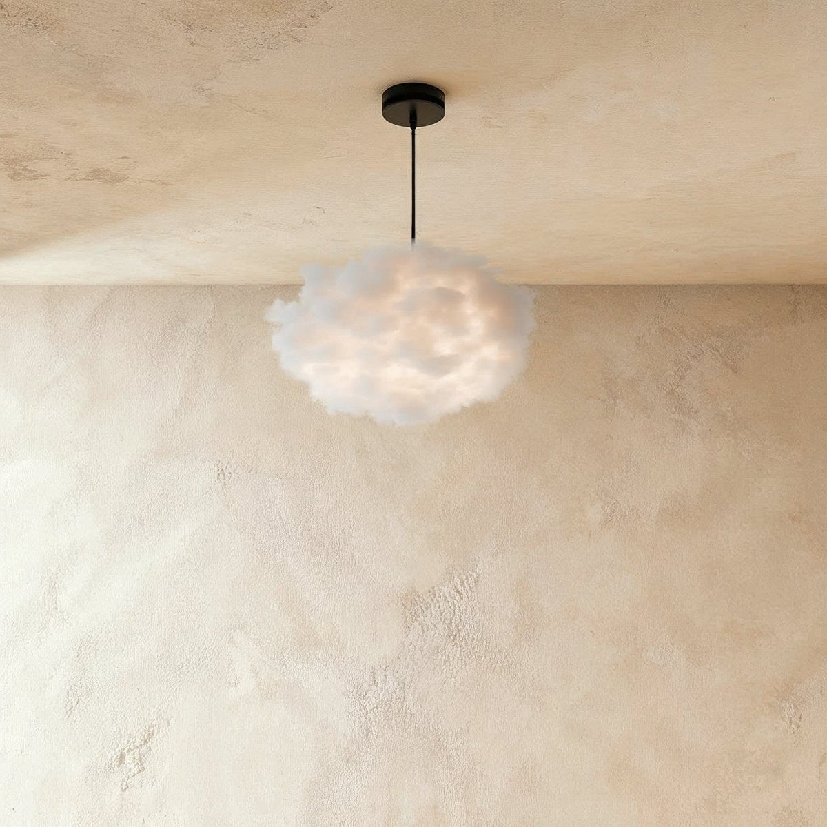 Modern Cloud Pendant Light With Soft Fiber Cotton Shade