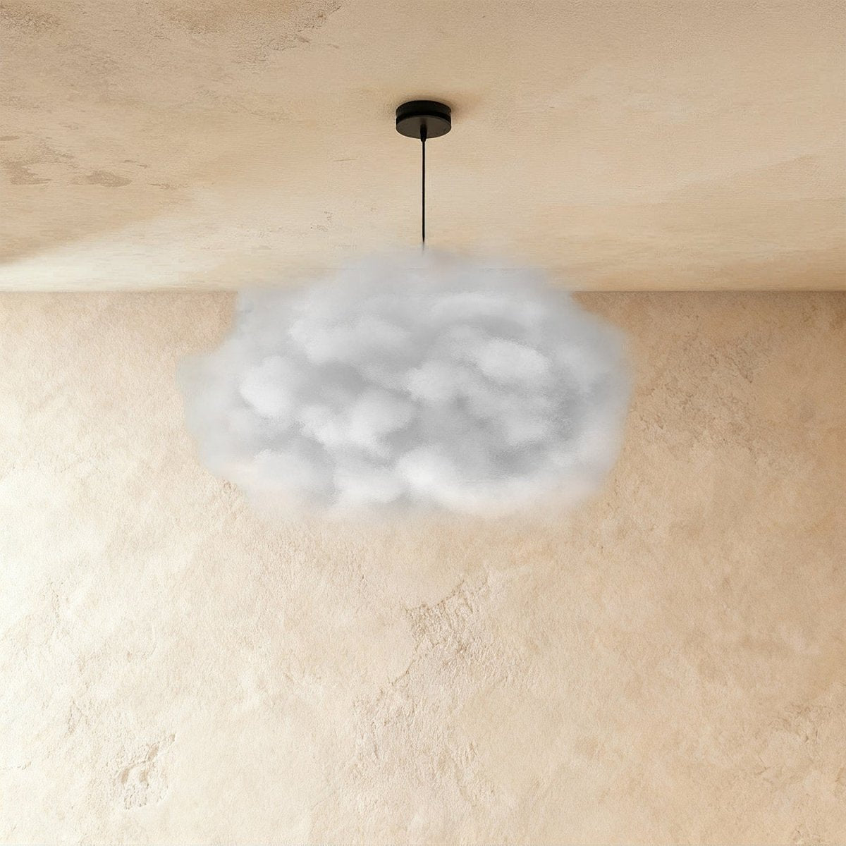 Modern Cloud Pendant Light With Soft Fiber Cotton Shade