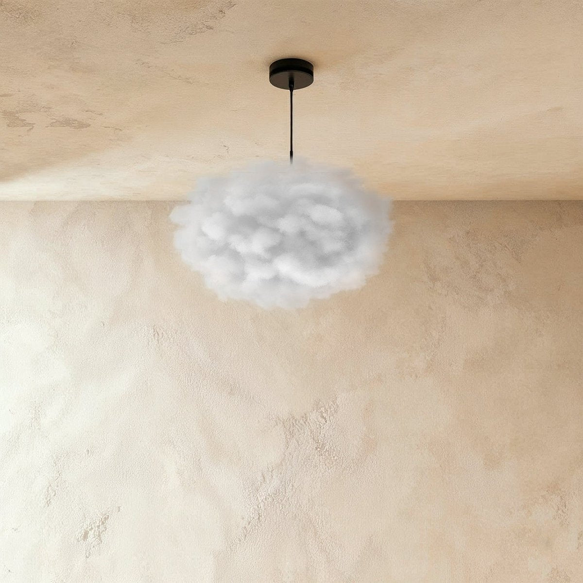 Modern Cloud Pendant Light With Soft Fiber Cotton Shade