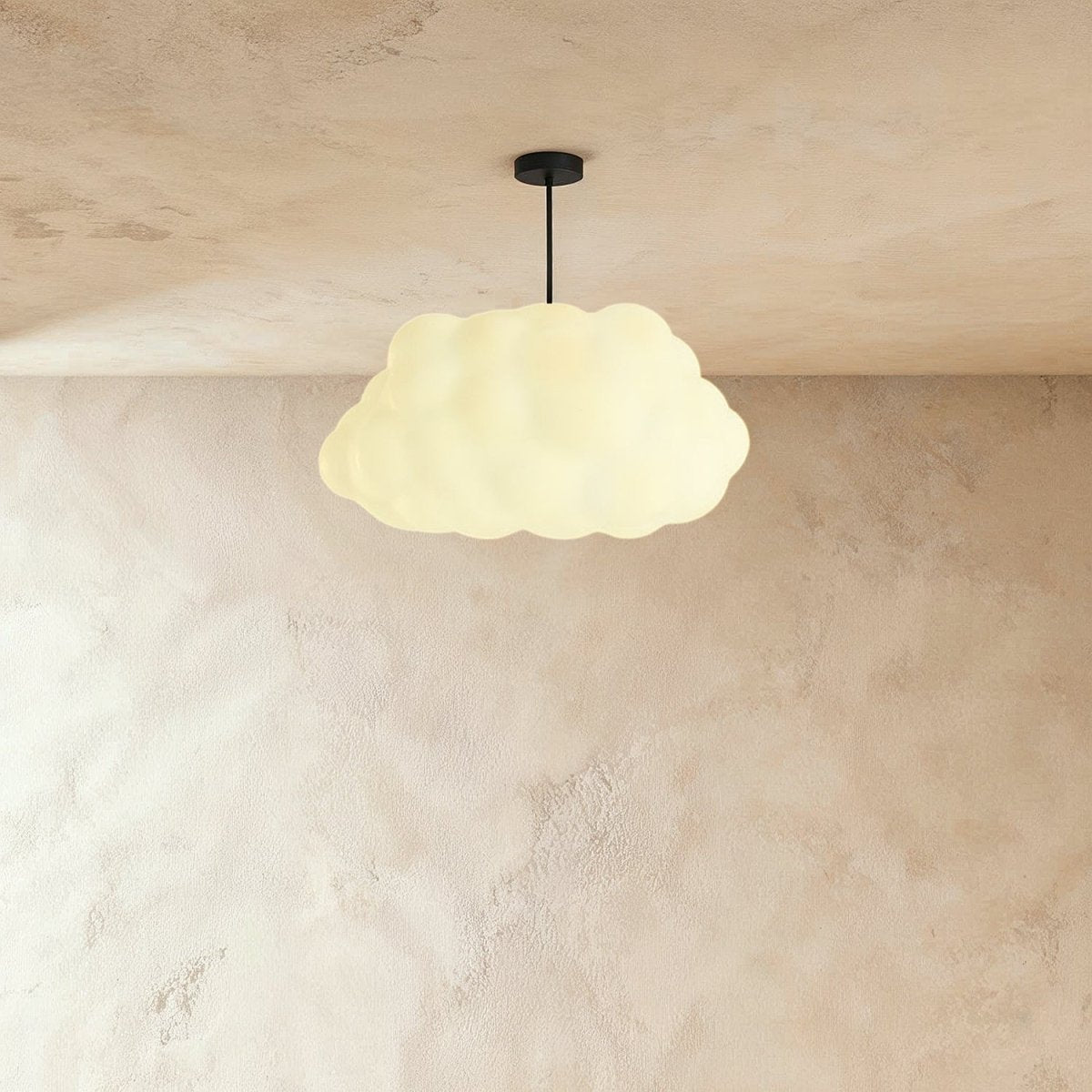 Modern Cloud Pendant Light With Soft Fiber Cotton Shade