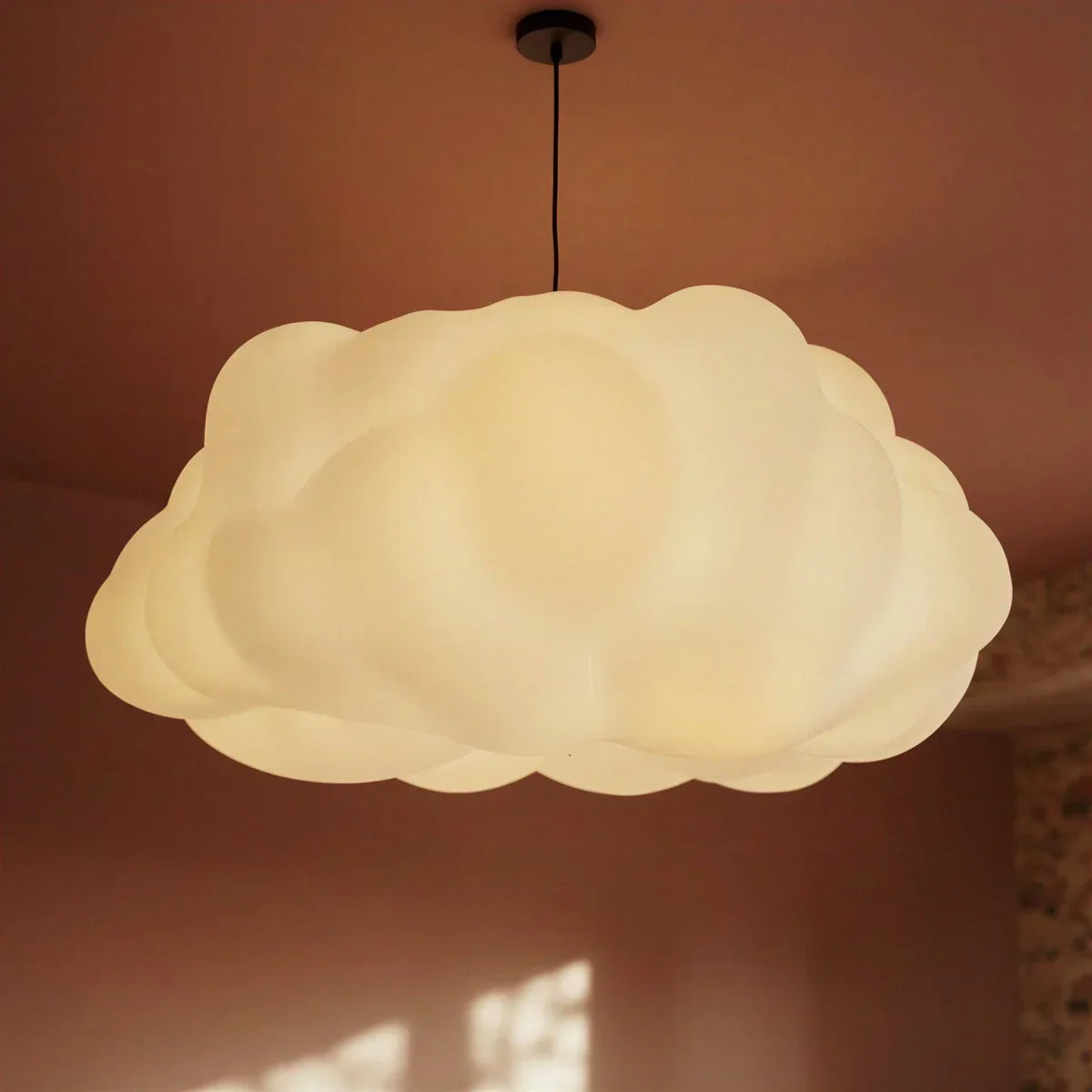 Modern Cloud Pendant Light With Soft Fiber Cotton Shade