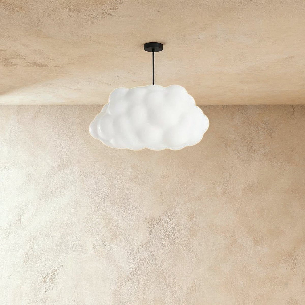 Modern Cloud Pendant Light With Soft Fiber Cotton Shade