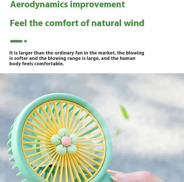 Portable Handheld Fan – Ultra Quiet Rechargeable Mini Fan