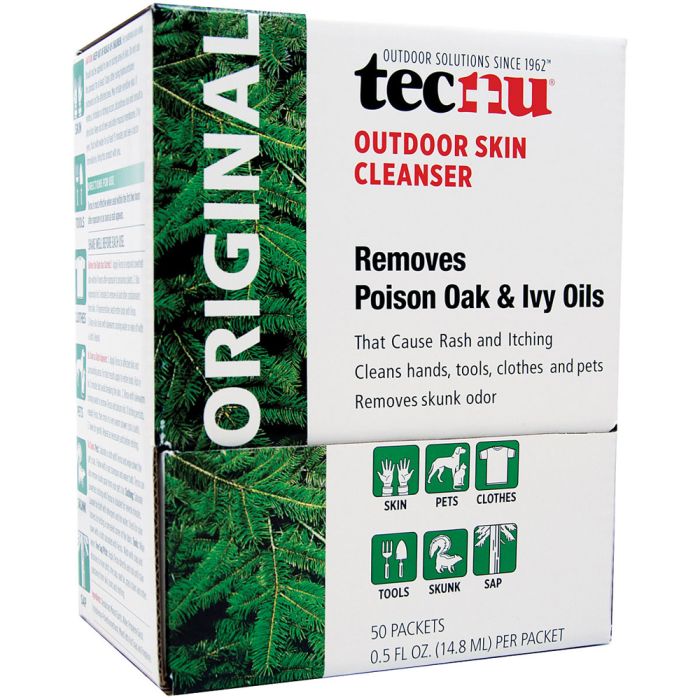 Original Outdoor Skin Cleanser is used to remove the rash causing oil, urushiol. Apply to dry skin for two minutes and rinse with cool water or wipe off with a cloth. When used within 2-8 hours after exposure, Tecnu can remove urushiol oil before the...