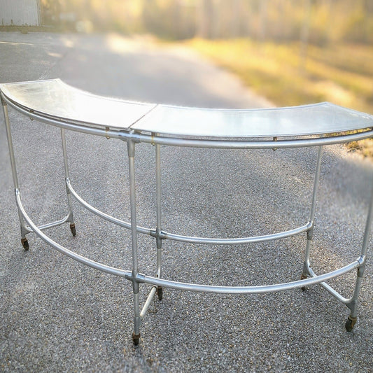 Curved Galvanized Table