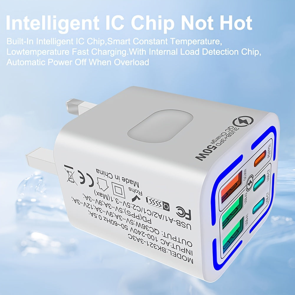 KAXOE 50W Fast Charging USB C Charger, QC 3.0 TJR3P9X